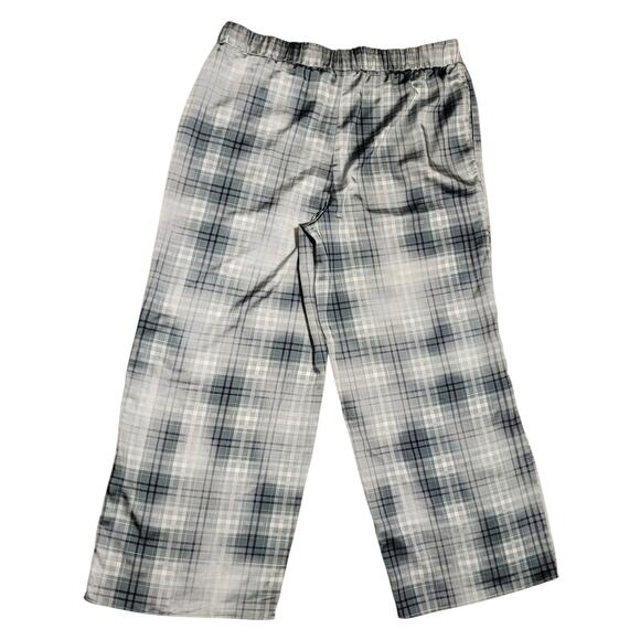 Alfani Wide Leg Plazzo Pants Women's Size XL Green Plaid High-Rise 36WX29L NWT - Picture 2 of 8